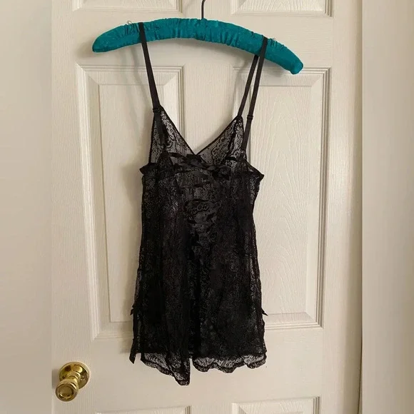 Victoria’s secret lace babydoll nightie size small lace up back NWOT - Picture 2 of 8